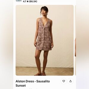 Faherty Tan and Cream Floral V-Neck Blouse